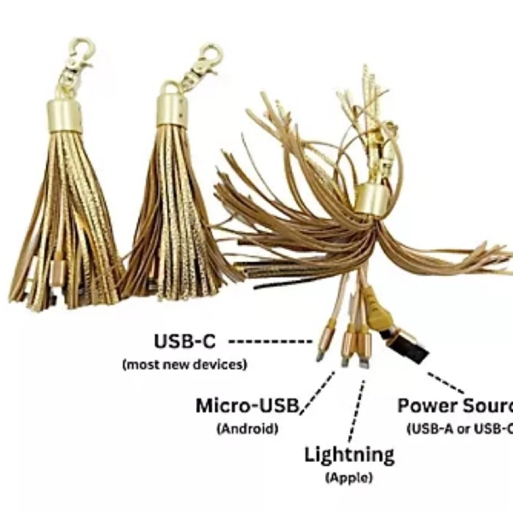 Bolsetta Universal Charging Tassels for Apple & Android - Sage Green